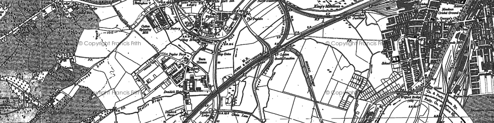 Old map of Beeston Canal in 1881