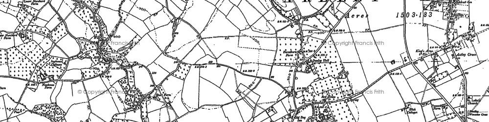 Old map of Dunley in 1883