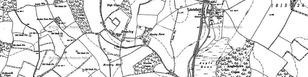 Old map of Dunley in 1894