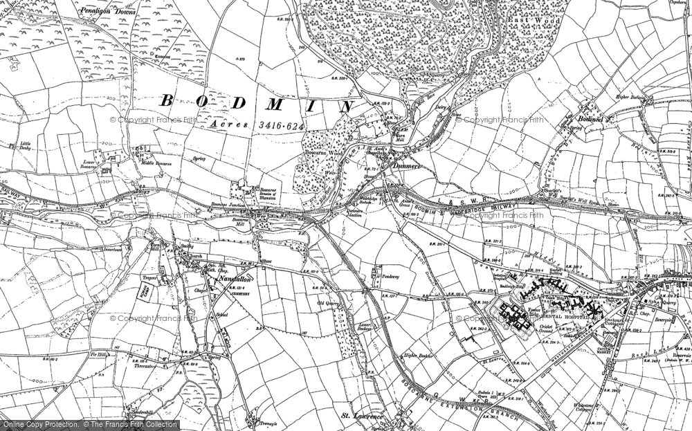 Old Map of Dunmere, 1880 - 1881 in 1880