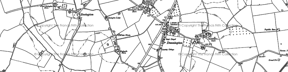 Old map of Evesham Lodge in 1885