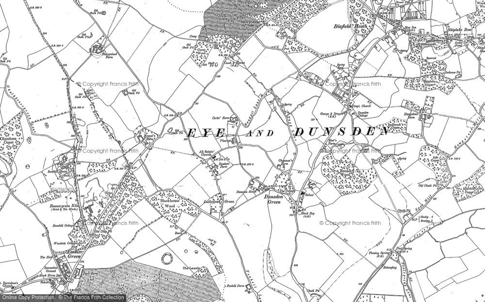 Old Map of Dunsden Green, 1910 - 1912 in 1910