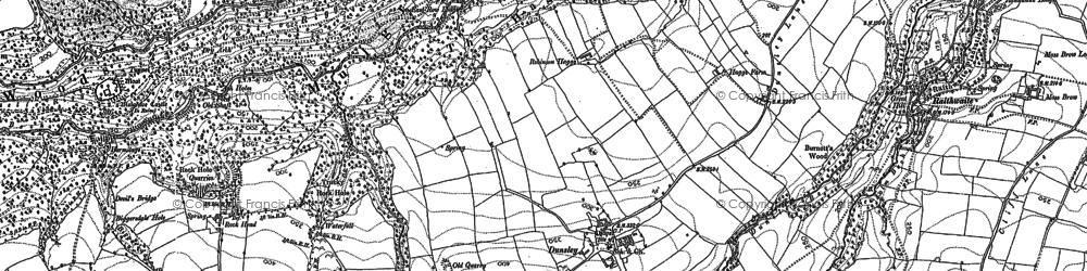 Old map of Dunsley in 1893
