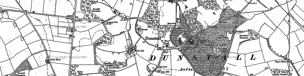 Old map of Bannister's Hollies in 1882