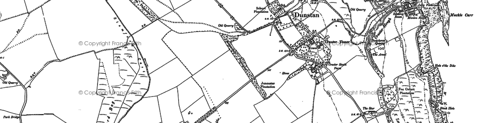 Old map of Dunstan in 1896