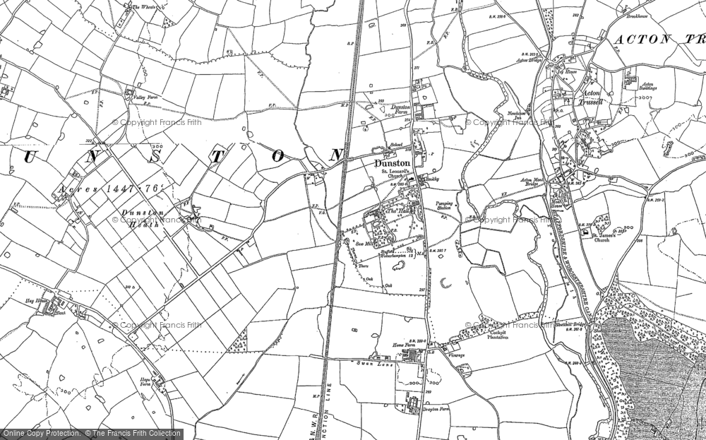 Old Map of Dunston, 1882 - 1884 in 1882
