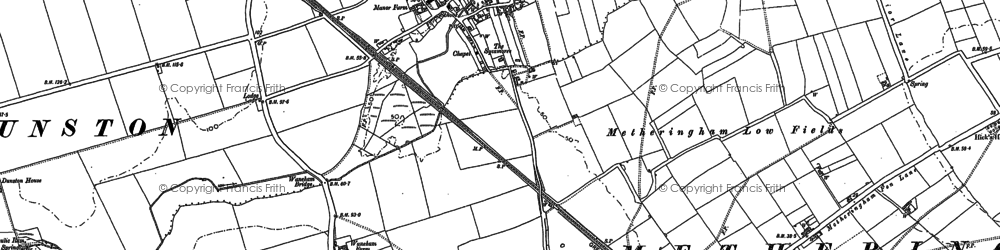 Old map of Dunston in 1887