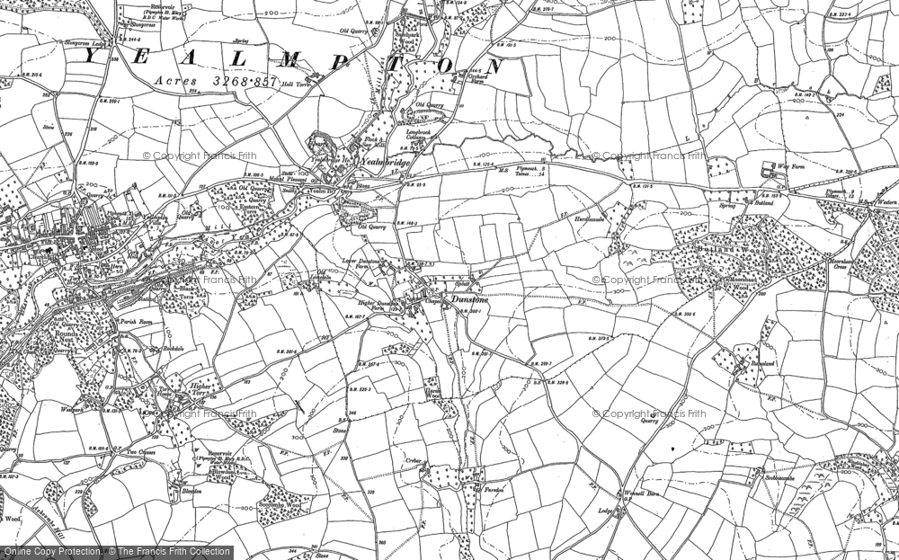Old Map of Dunstone, 1886 - 1906 in 1886