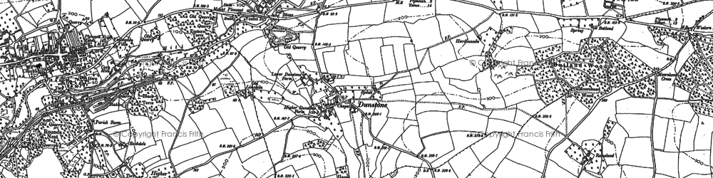 Old map of Dunstone in 1886