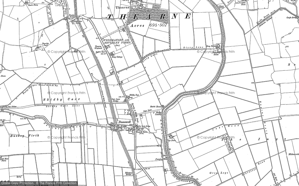 Old Map of Dunswell, 1888 - 1891 in 1888
