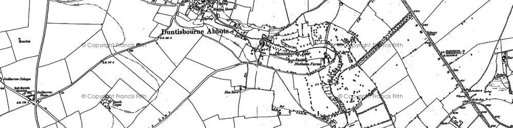 Old map of Duntisbourne Abbots in 1882