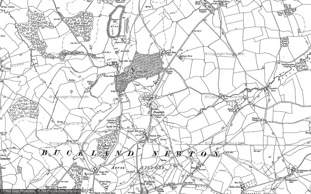 Old Map of Historic Map covering Beaulieu Wood in 1887