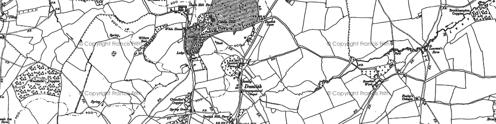 Old map of Beaulieu Wood in 1887