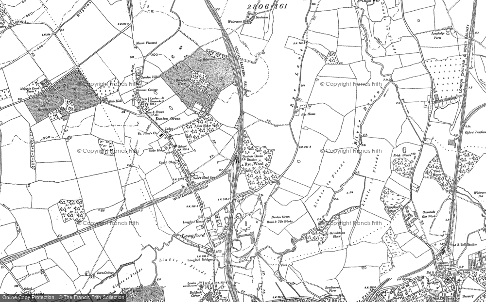 Old Map of Historic Map covering Longford in 1895