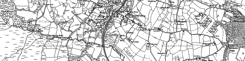 Old map of Bevexe-fawr in 1897