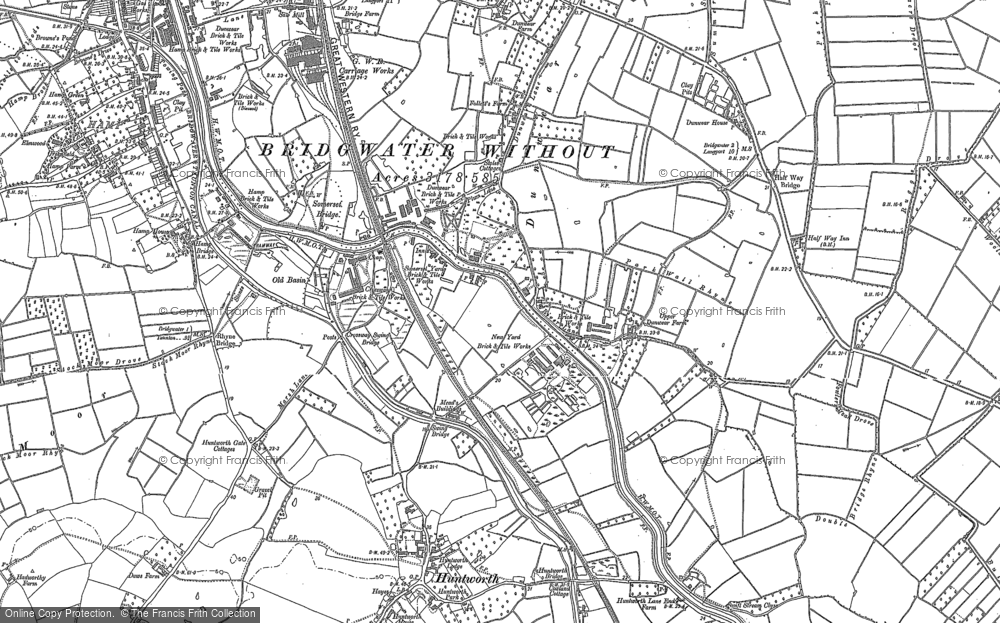 Old Map of Dunwear, 1886 - 1887 in 1886
