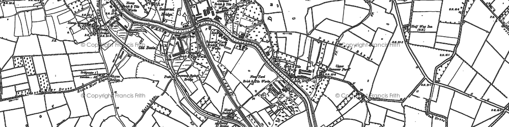 Old map of Dunwear in 1886