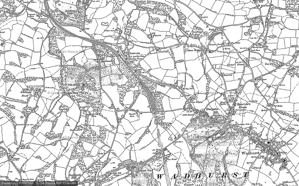 Old Map of Historic Map covering Rockrobin in 1908