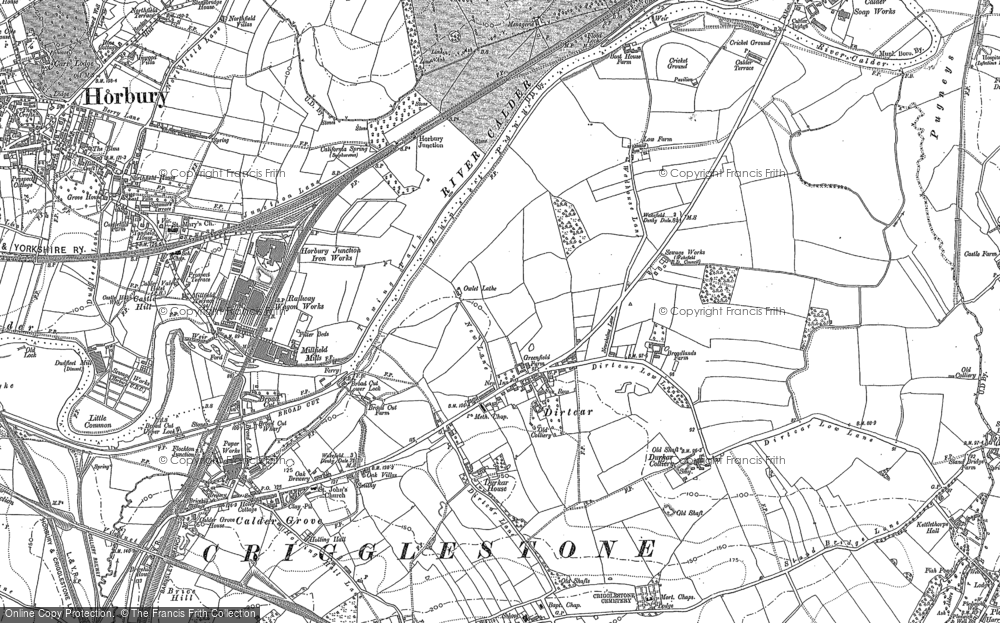 Old Map of Durkar, 1890 in 1890