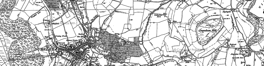 Old map of Dursley in 1882