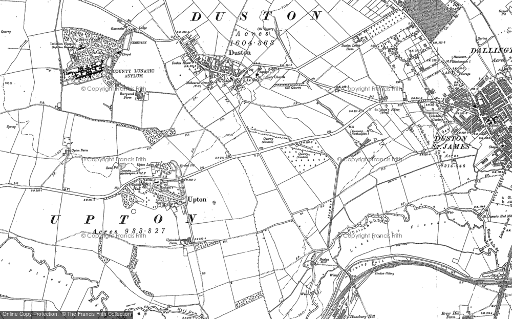 Old Map of Duston, 1883 - 1884 in 1883