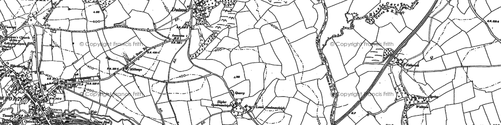 Old map of Tipple Cross in 1882