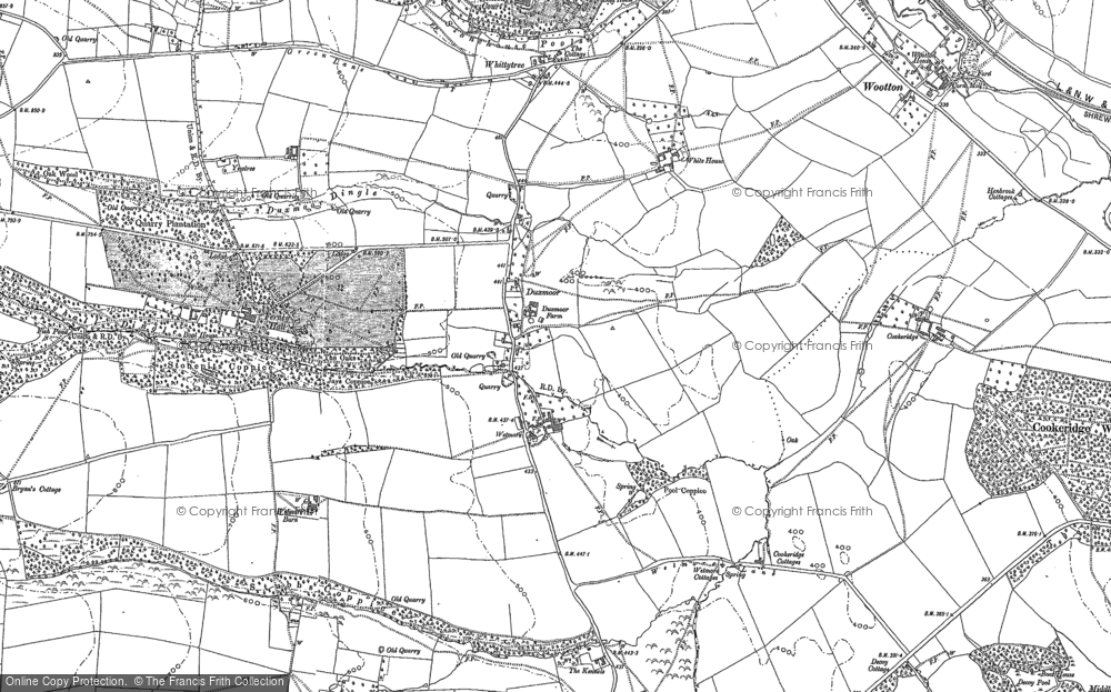 Old Map of Duxmoor, 1883 - 1902 in 1883