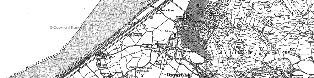Old map of Dwygyfylchi in 1899