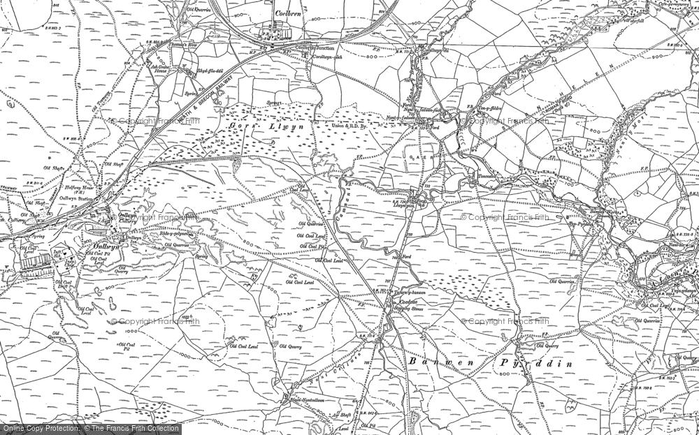 Old Map of Dyffryn Cellwen, 1903 in 1903