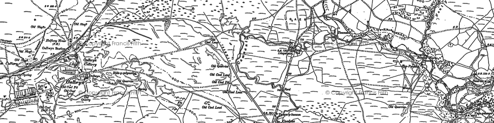 Old map of Dyffryn Cellwen in 1903