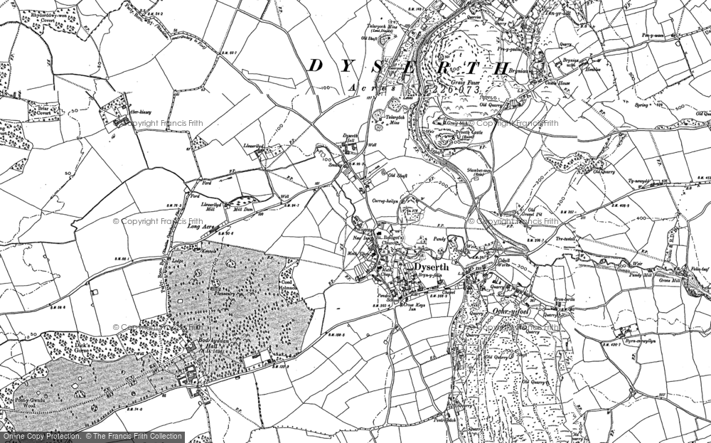 Old Map of Historic Map covering Aberkinsey in 1898