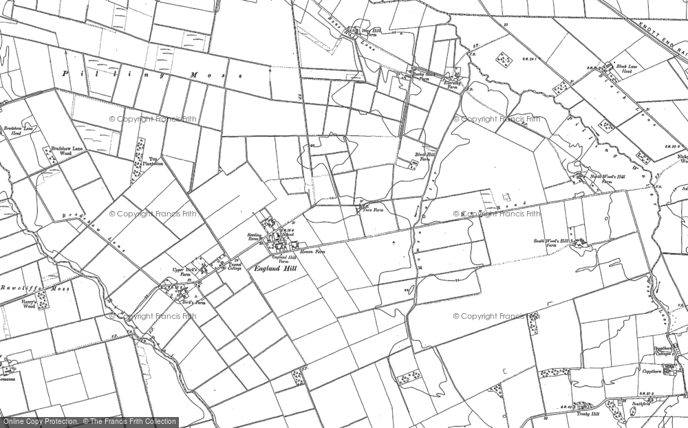 Old Map of Eagland Hill, 1910 in 1910