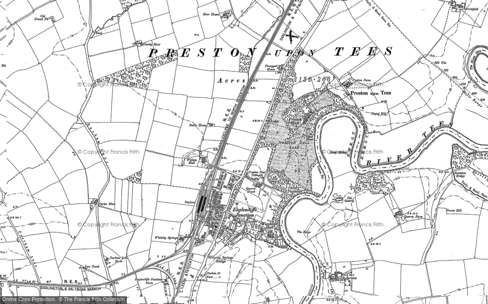 Old Map of Eaglescliffe, 1913 in 1913