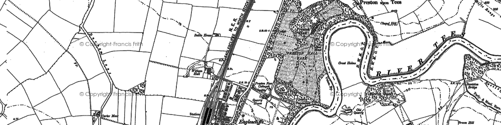 Old map of Witham Hall in 1913