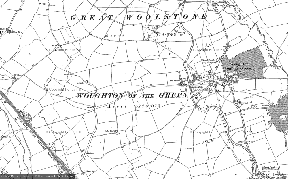 Old Map of Eaglestone, 1924 in 1924