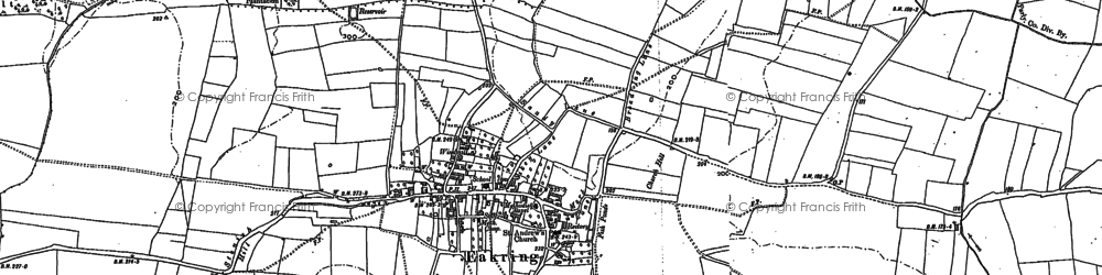 Old map of Eakring in 1884