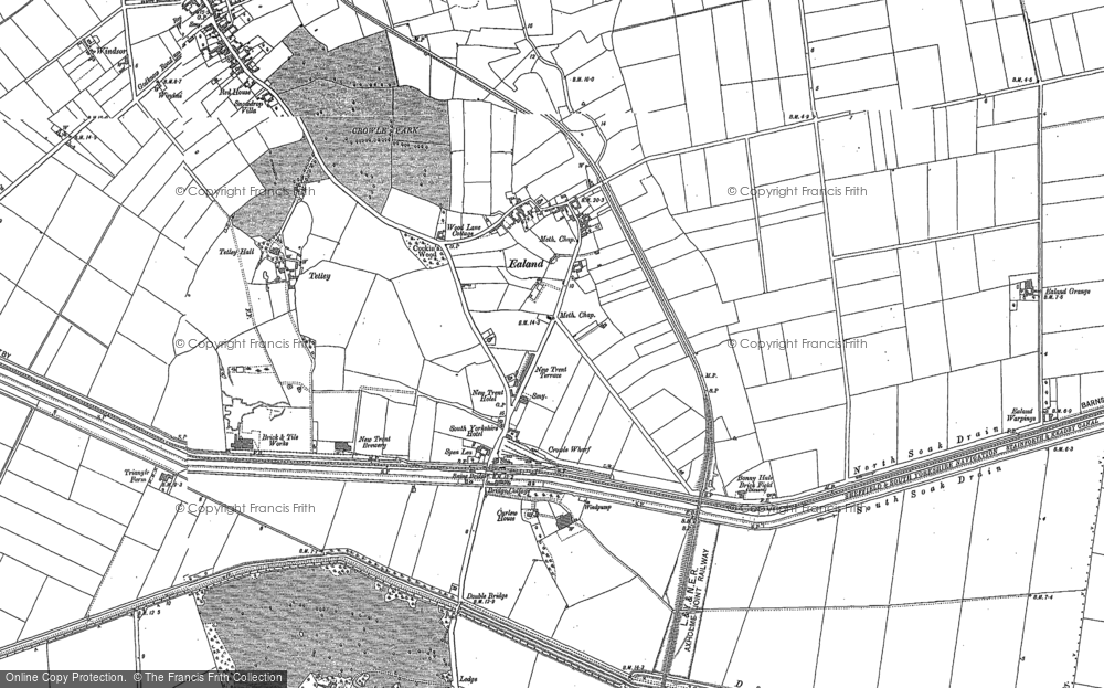 Old Map of Historic Map covering Belton Grange in 1905