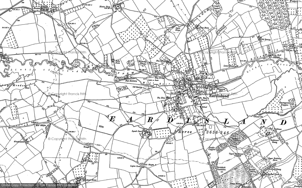 Old Map of Eardisland, 1885 in 1885