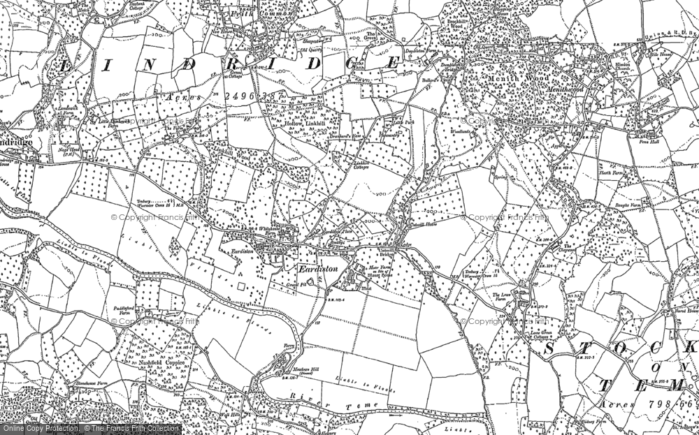 Old Map of Historic Map covering Orleton in 1883