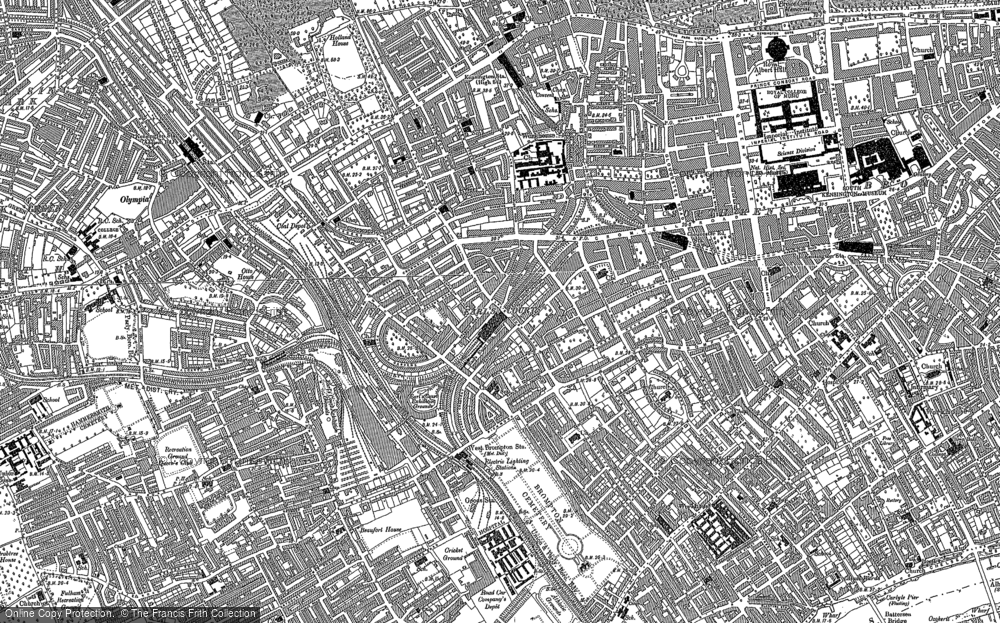 Old Map of Earl's Court, 1894 in 1894