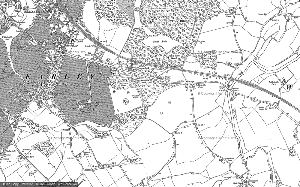 Old Map of Earley, 1898 in 1898
