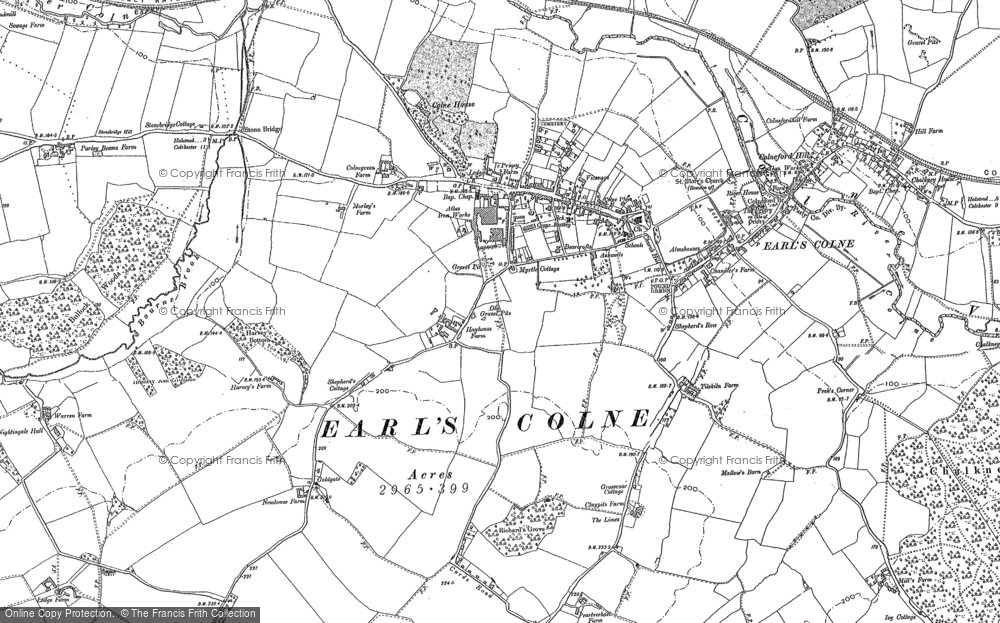Old Map of Earls Colne, 1896 in 1896