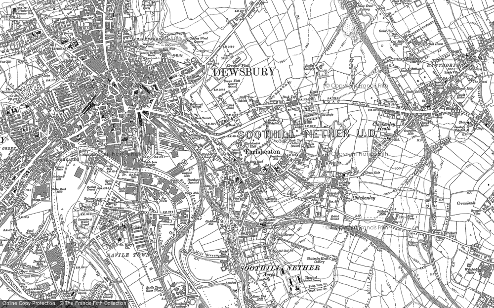 Old Map of Earlsheaton, 1892 in 1892