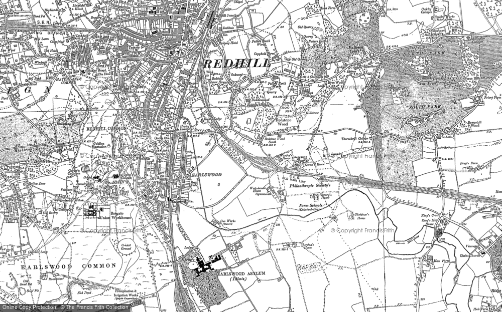 Old Map of Earlswood, 1895 in 1895