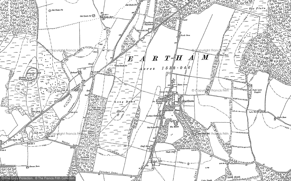 Old Map of Eartham, 1896 in 1896