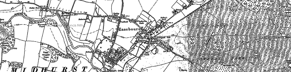 Old map of Budgenor Lodge in 1895
