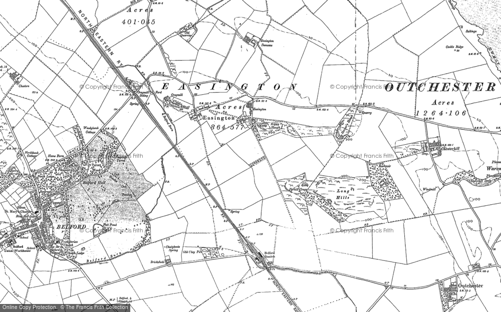 Old Map of Easington, 1897 in 1897