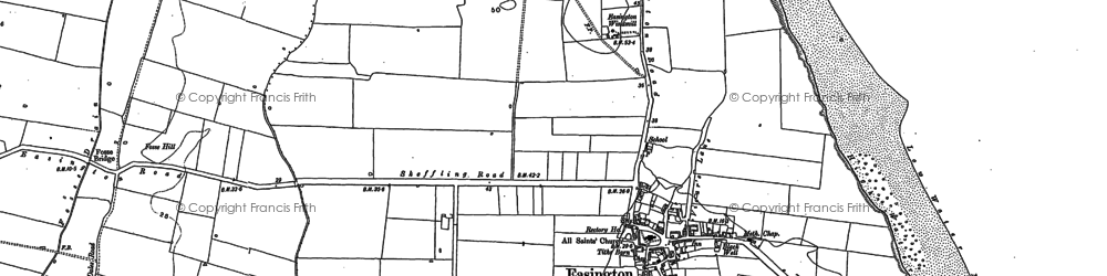Old map of Easington in 1908