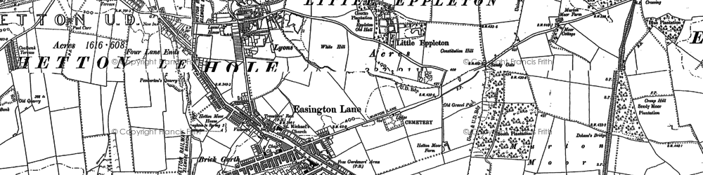 Old map of Easington Lane in 1895