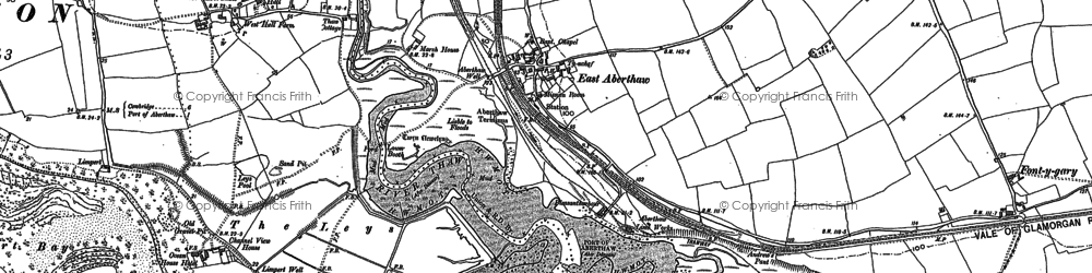 Old map of East Aberthaw in 1897